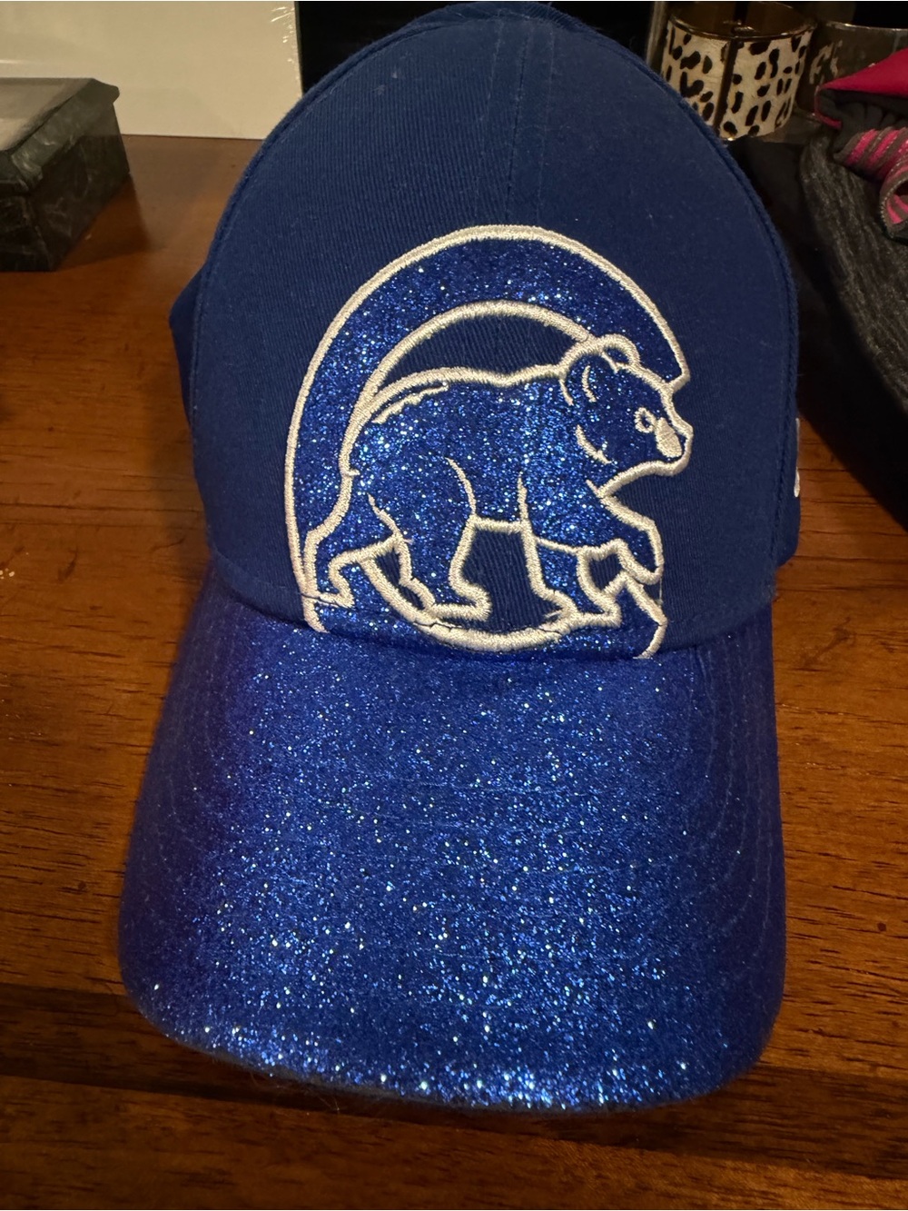 New Era Kids Blue Glitter Chicago Cubs Baseball Cap